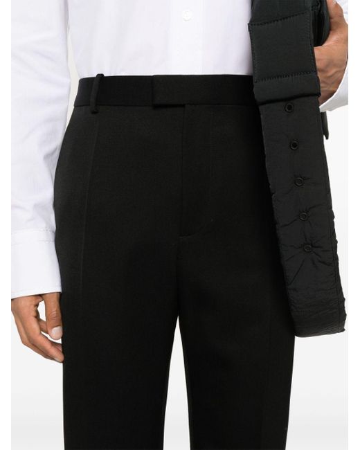 Bottega Veneta Black Grain De Poudre Tailored Trousers for men