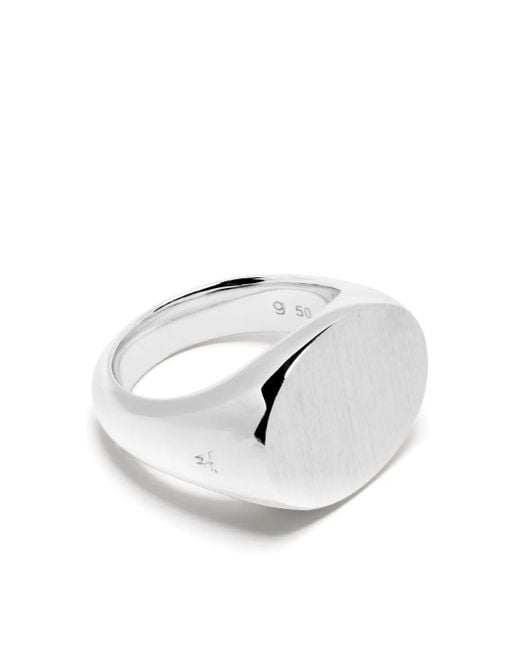 Tom Wood White Ivy Sterling Signet Ring