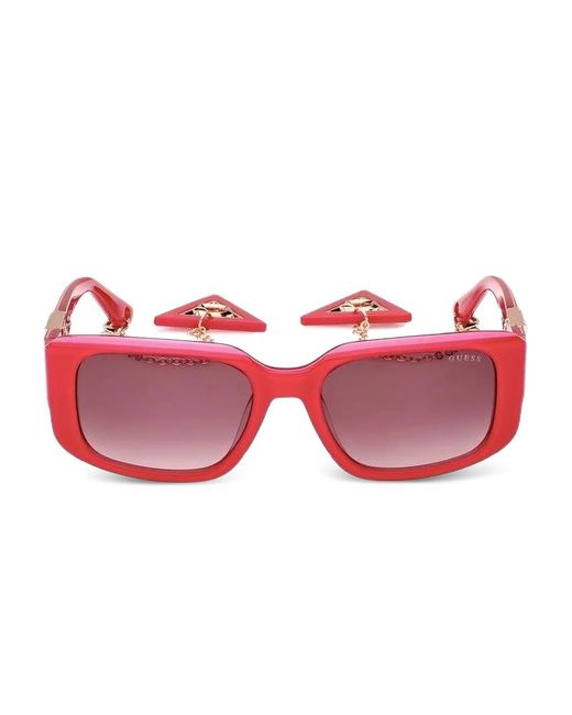 GUESS EYEWEAR Pink Rectangle-Frame Sunglasses