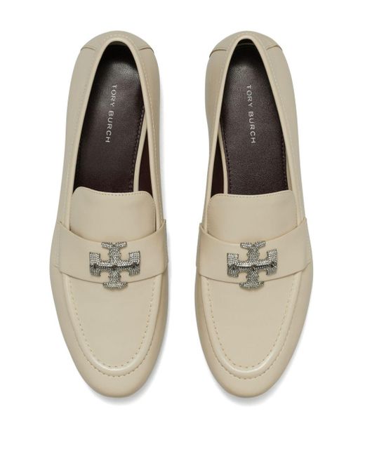 Tory Burch White Eleanor Loafers