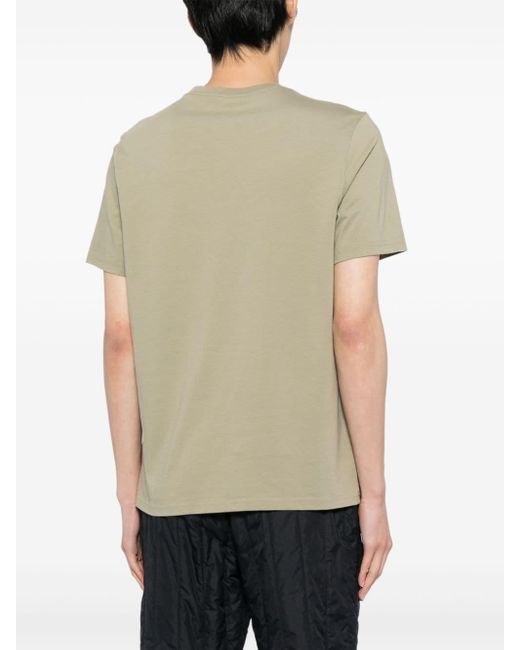 T-shirt en coton à logo imprimé Moose Knuckles pour homme en coloris Natural