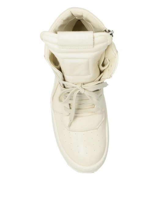 Rick Owens Natural Geobasket Sneakers