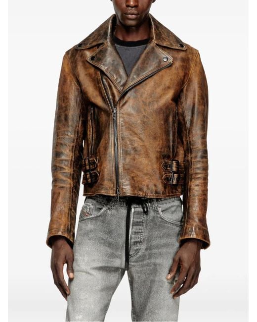 DIESEL Brown Jackets for men
