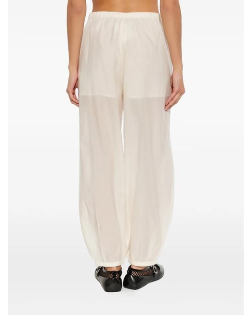 By Malene Birger White Lumas Elasticated-Cuff Trousers