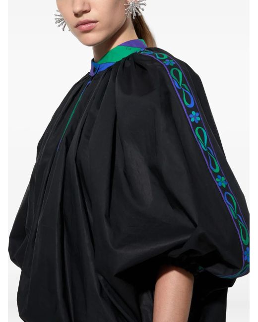 Blusa Con Ricamo di Emilio Pucci in Blue