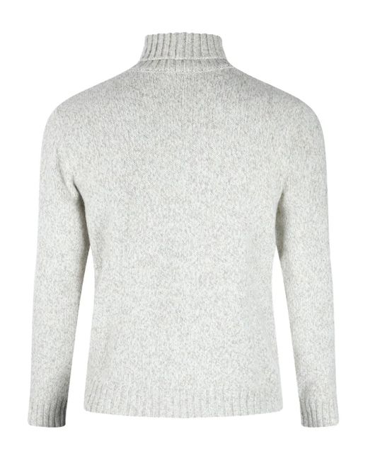 Eleventy Gray Diamond-Pattern Sweater for men