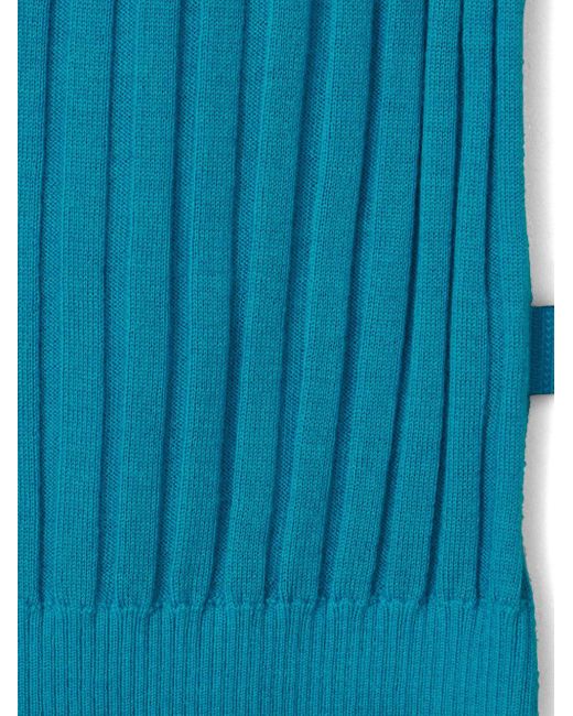 Marc Jacobs Blue Fein geripptes Trägershirt