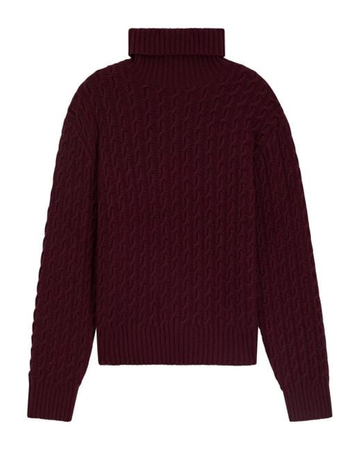 Maglione A Collo Alto di Boss in Red da Uomo