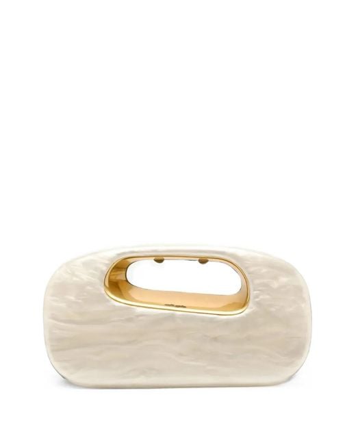 Cult Gaia Natural Amara Clutch Bag