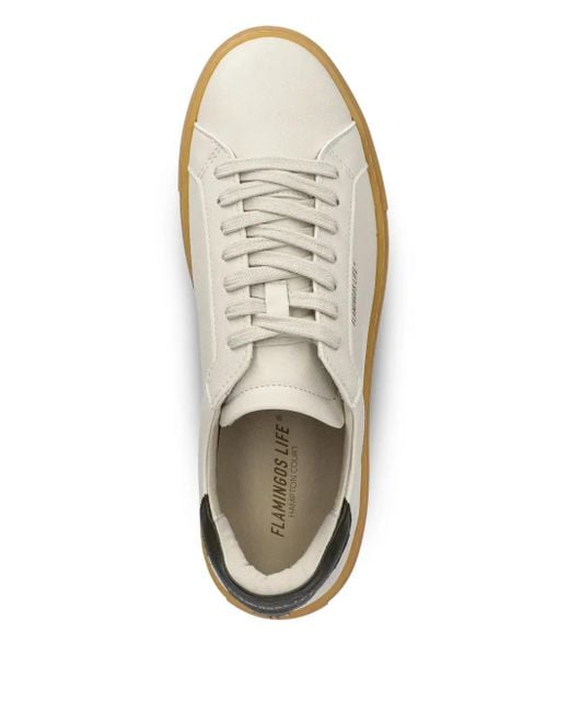 Flamingos White Leather Sneakers for men