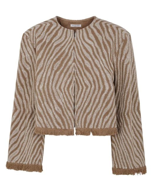 By Malene Birger Brown Zebra-Print Jacket