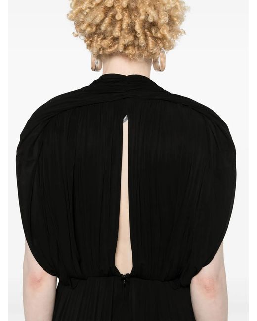 Philosophy Di Lorenzo Serafini Black Sleeveless Pleated Dress