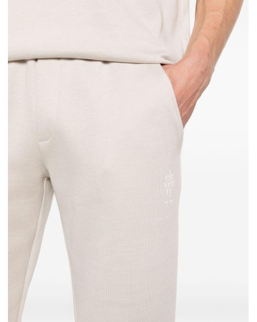 Eleventy Natural Logo-print Track Pants for men