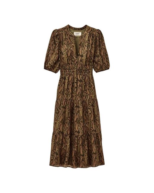 Ba&sh Natural Robe Tanyssa À Motif Cachemire