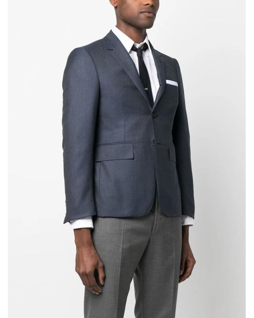 Thom Browne Blue Single-Breasted Button Blazer for men