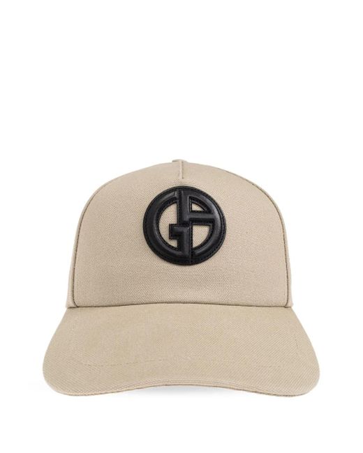 Cappello Da Baseball Con Applicazione di Giorgio Armani in Natural da Uomo