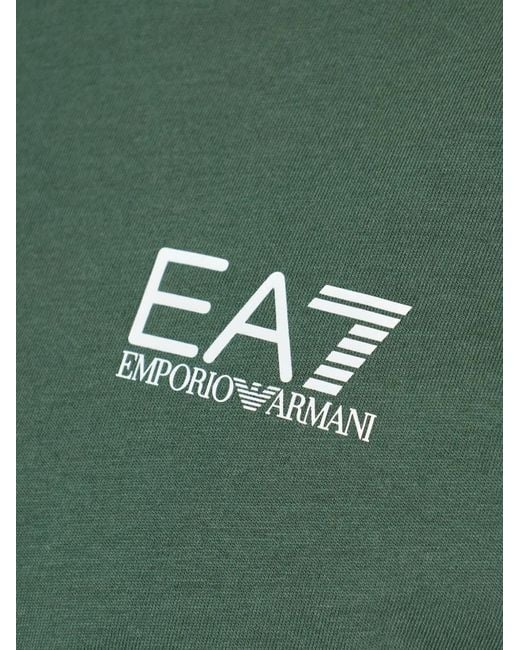 EA7 T-Shirt mit Logo in Green für Herren