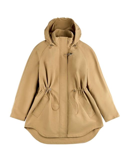 Fay Natural Hooded Parka Coat