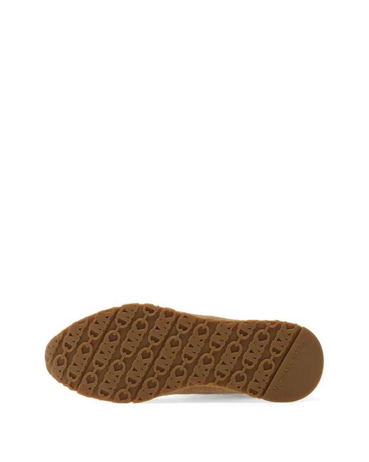 Michael Kors Brown Monogram-Print Sneakers