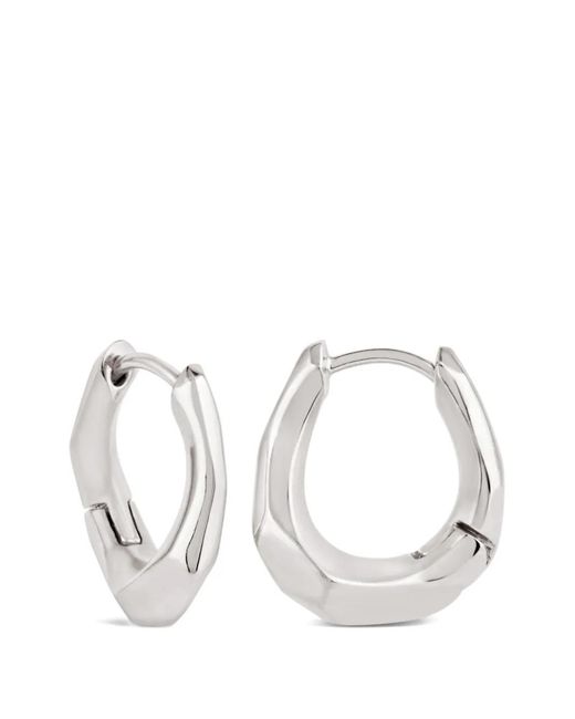 Dinny Hall White Thalassa Sterling Silver Hoop Earrings