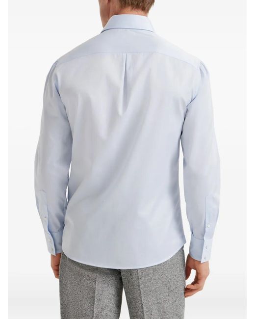 Brunello Cucinelli White Button-Up Shirt for men