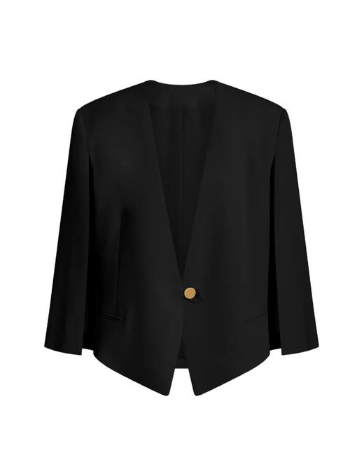 Alberta Ferretti Black Button Jacket