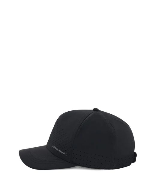 Boggi Black Casquette À Logo Perforé for men