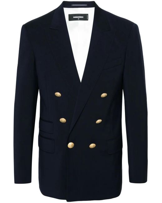 DSquared² Blue Palm Beach Virgin Wool Blazer for men