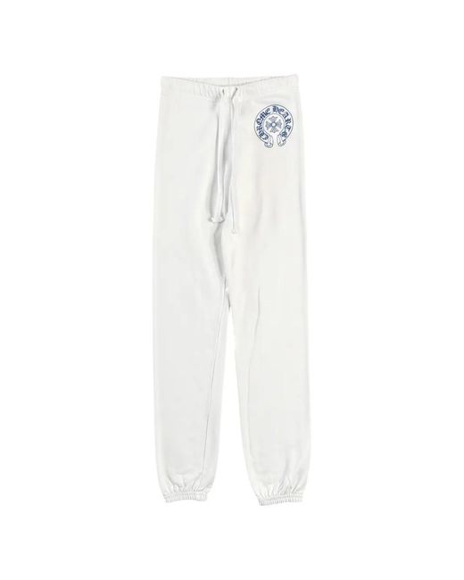 Chrome Hearts White Horseshoe Logo-Print Track Pants for men