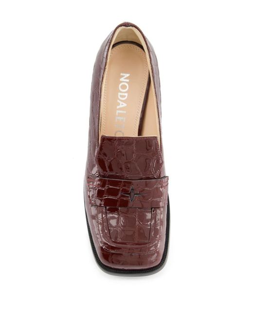 NODALETO Brown 50Mm Bulla Cara Loafers