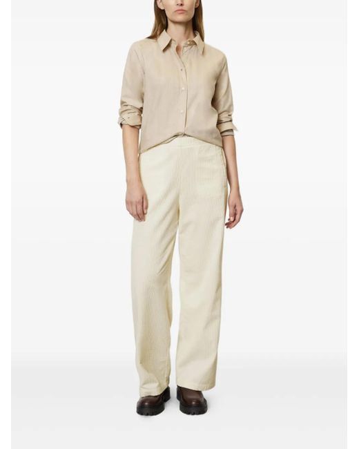 Marc O' Polo White Button-Up Long-Sleeve Shirt