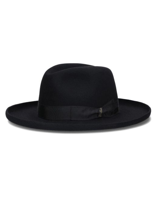 Borsalino Black Trilby Felt Hat for men