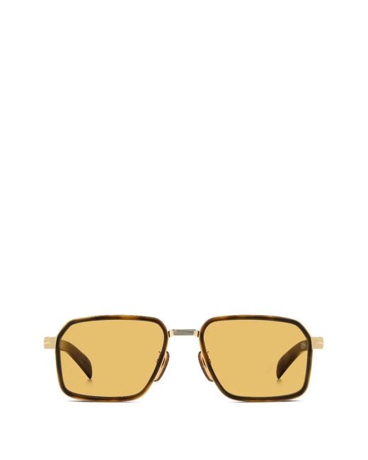 David Beckham Metallic Geometric Sunglasses
