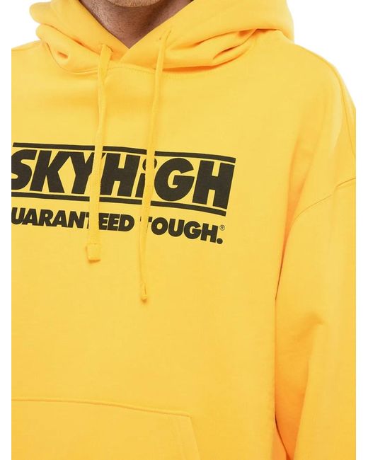 Sky High Farm Yellow Logo-Print Hoodie for men