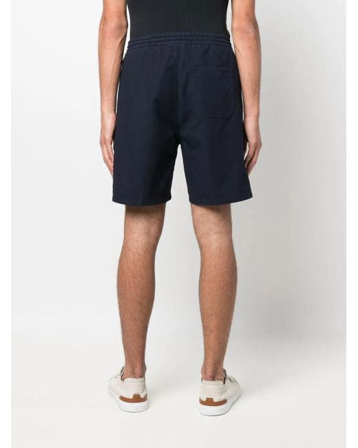 Department 5 Blue Cotton Drawstring Bermuda-Shorts for men