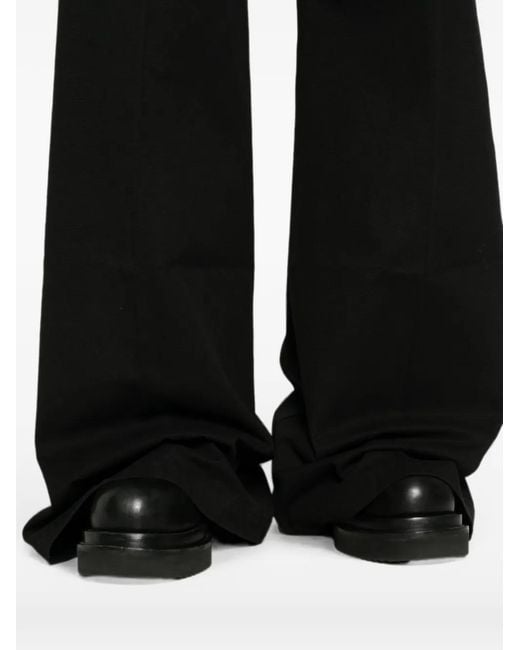 Rick Owens Black Drawstring Wide-Leg Trousers for men