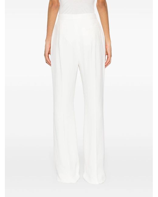 Pantalon de tailleur évasé à taille haute Alexander McQueen en coloris White
