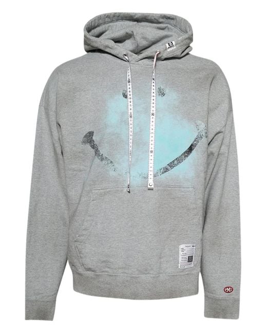 Maison Mihara Yasuhiro Hoodie mit Smile-Print in Gray für Herren