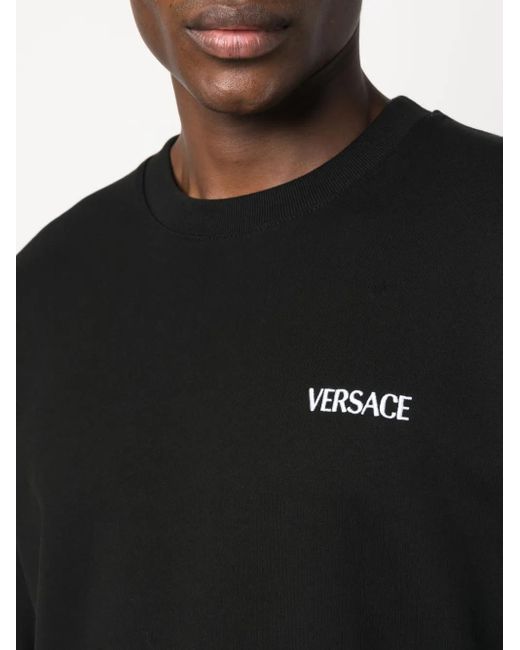 Versace Black Hills Cotton Sweatshirt for men
