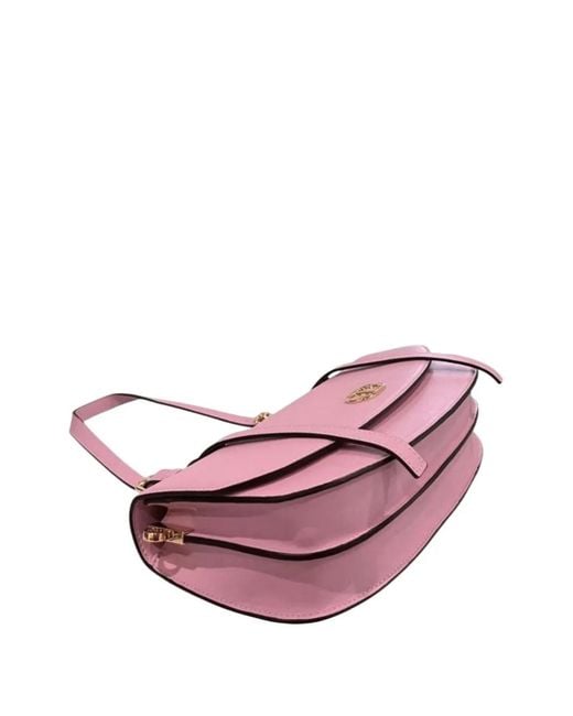 Twinset Pink Logo-Plaque Shoulder Bag