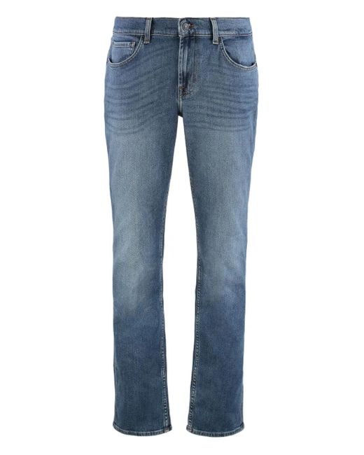7 For All Mankind Blue Five-Pocket Jeans for men