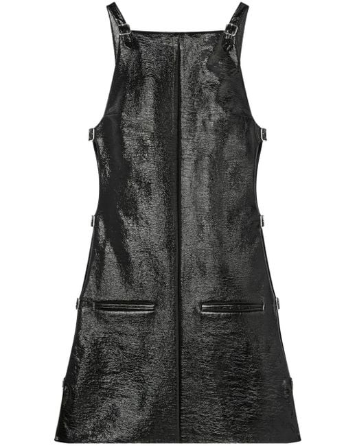 Courreges Black Glossy Strappy Dress