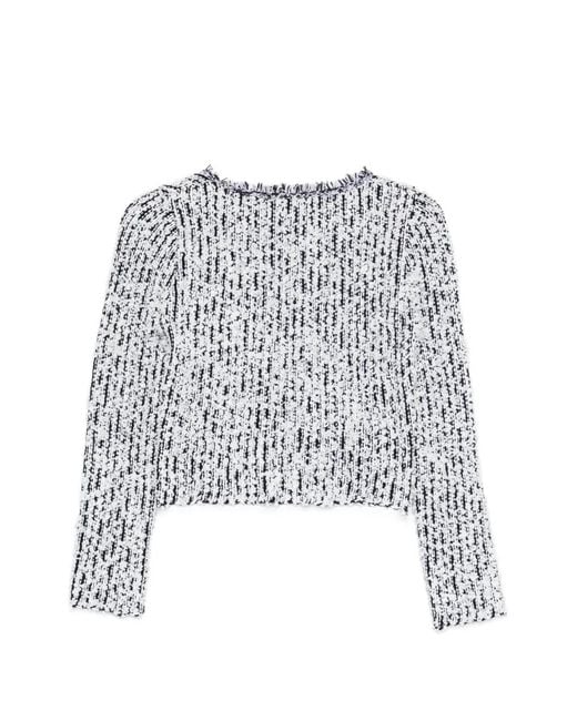 Charlott White Fringed Pocket Jacket