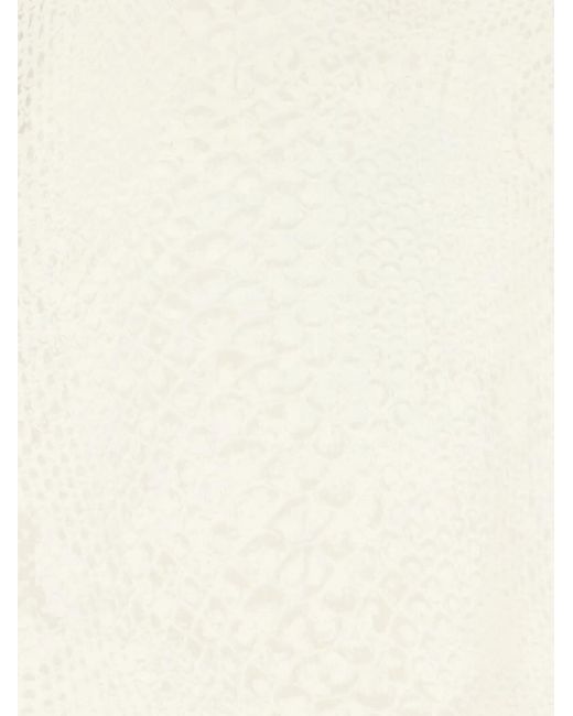 Roberto Cavalli White Python-Print Shirt