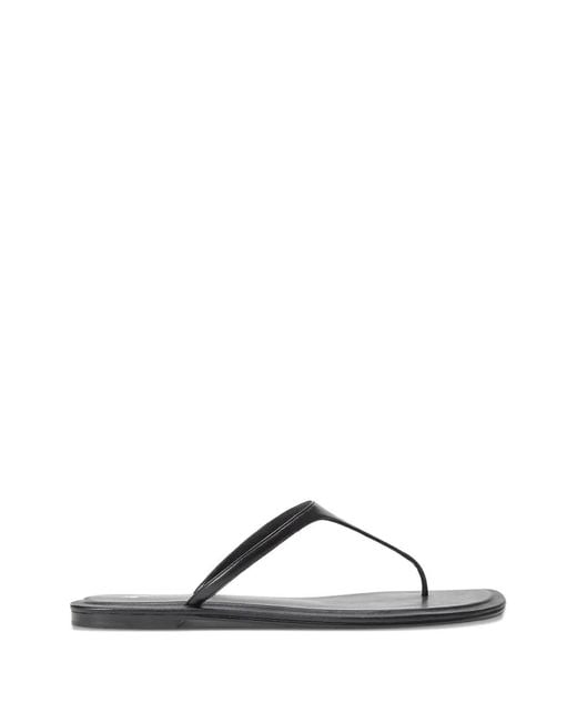 Polo Ralph Lauren Black Pony Leather Thong Sandals