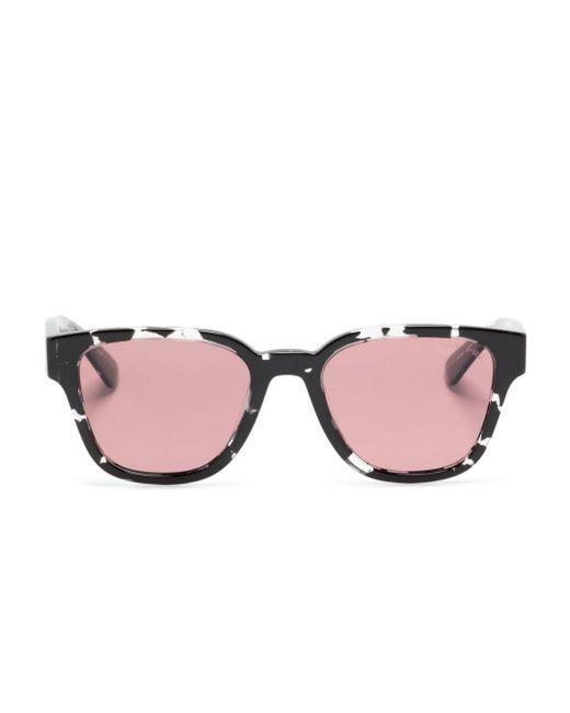 Prada Sonnenbrille mit breitem Gestell in Pink für Herren