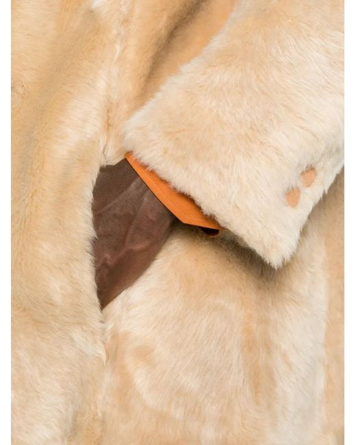 Fendi Natural Double-Breasted Coat for men
