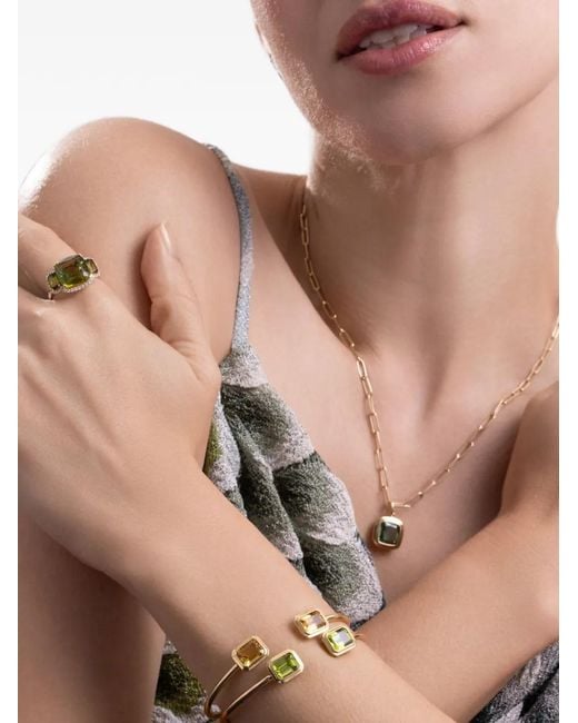 Goshwara Metallic Manhattan Peridot-Gemstone Bangle