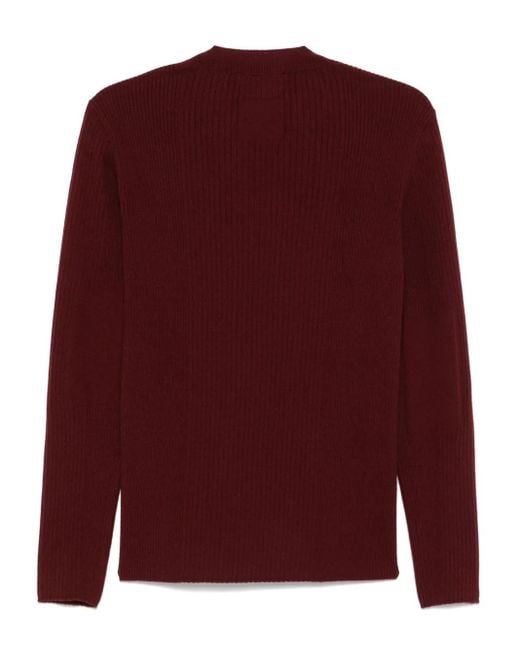 Lanvin Red Button-Embellishment Sweater for men