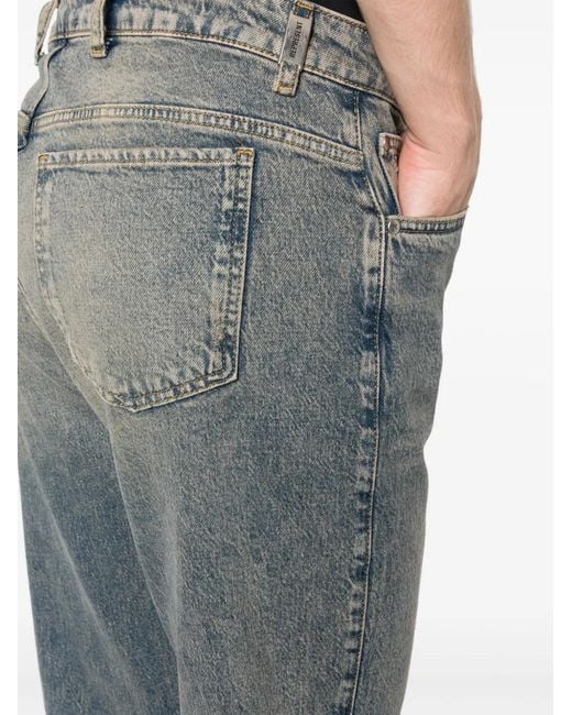 Represent Blue Belt-Loop Pocket Jeans for men